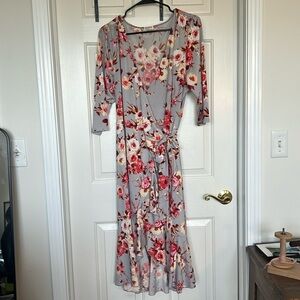 Kiyonna Floral Wrap Dress size 1x (14/16)